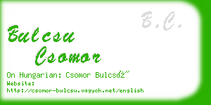 bulcsu csomor business card